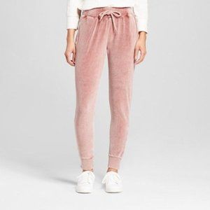 pink velour joggers